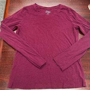 Banana Republic Maroon/ Burgundy Long Sleeve Shirt size small petite